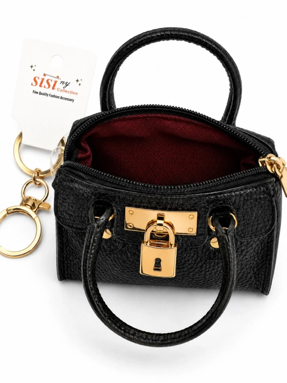 SISI NY Mini Handbag Keychain Coin Purse Bag Charm NWT